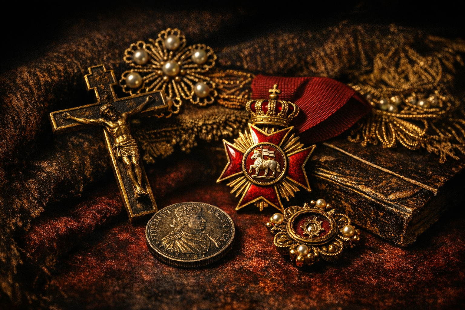 Historische Artefakte – religiöse Kunst, Münzen, Orden